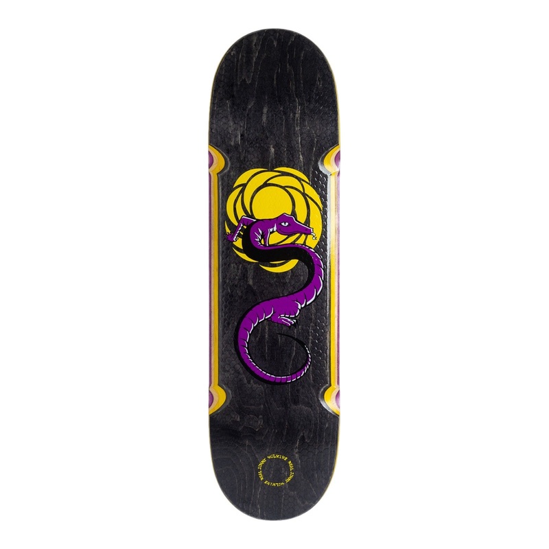 Real Jimmy Wilkins Sugarcane Lizard  Yellow // Purple // Grey  SSD Deck 8.5 8.5