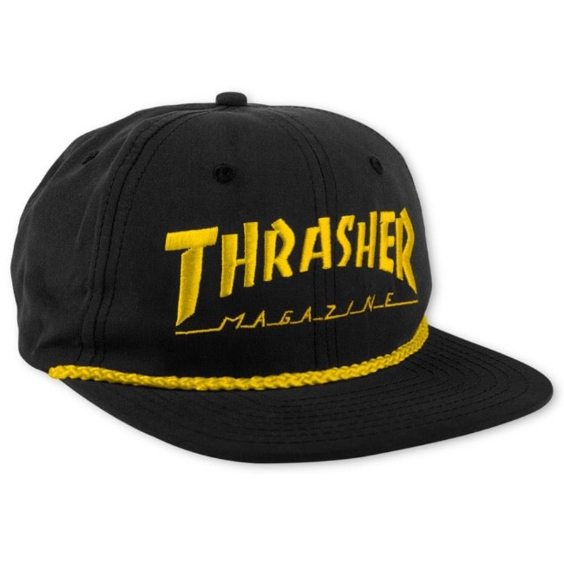 THRASHER Rope Snapback (Black/Yellow) OS