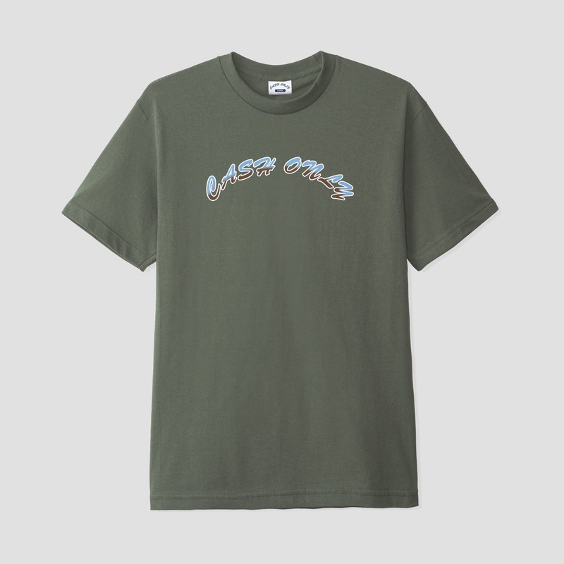 Cash Only Logo T-Shirt Army Small