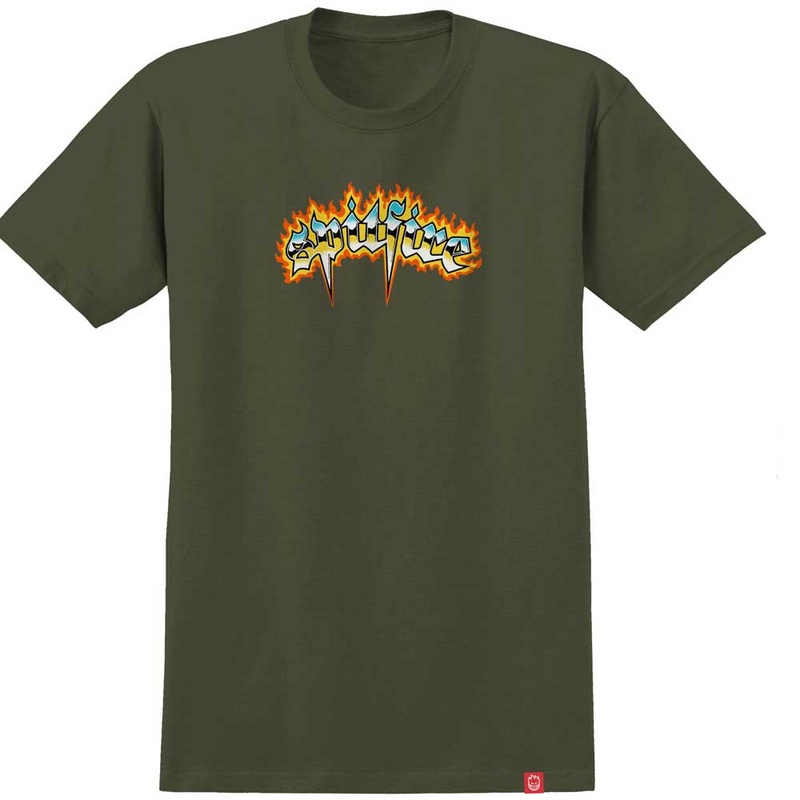 Chrome Venom Green Spitfire Wheels Tee MD