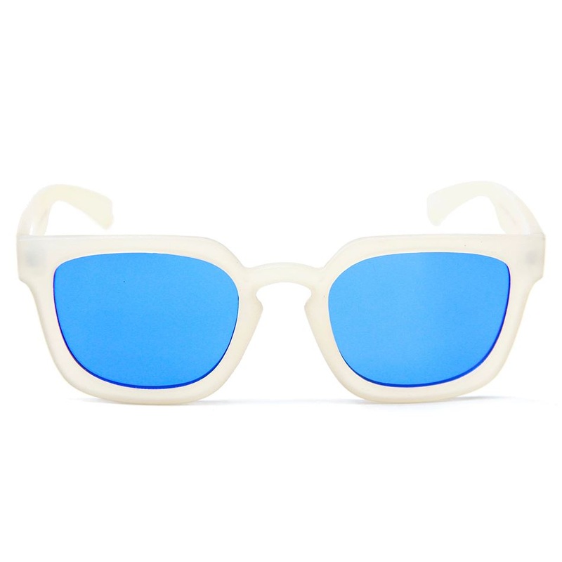 Happy Hour Wolf Pups Sunglasses Bone/Blue Lens