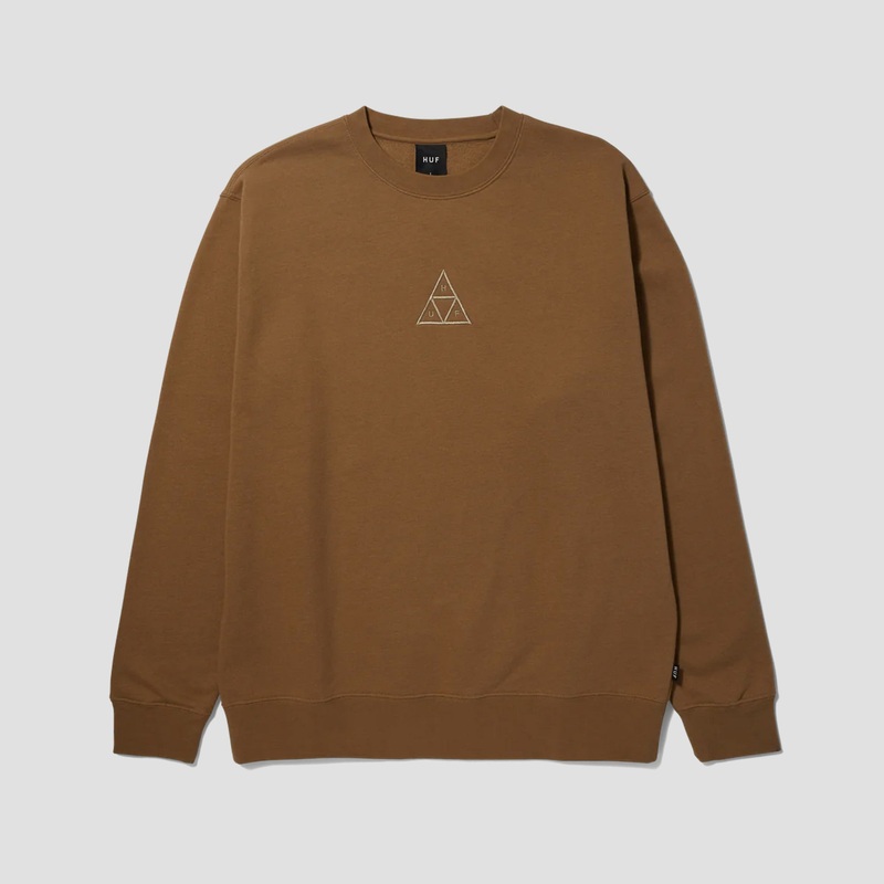 Huf Set Triple Triangle Crewneck Camel Small