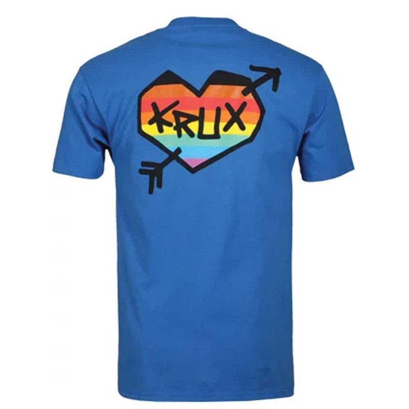 Krux Rainbow Short Sleeve T-Shirt Small Royal