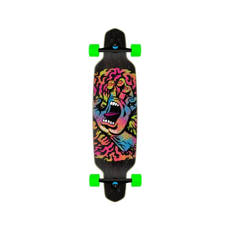 Obscure Hand 9.50in x 37.52in Drop Down Cruiser Skateboard Santa Cruz