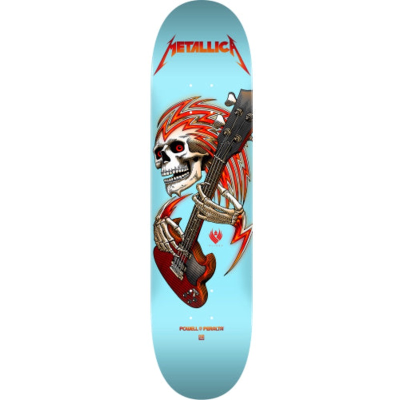 Powell Peralta X Metallica Collab Flight Skateboard Deck Light Blue 8.5″ 8.5″
