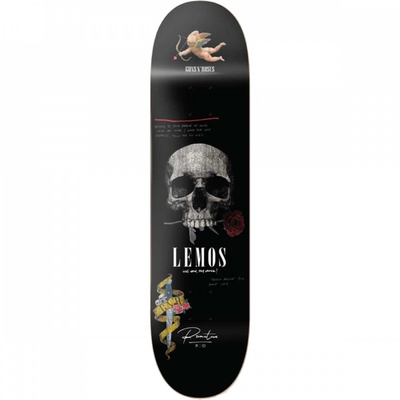 Primitive Lemos Gn’R Don’T Cry 8.25″ Black Skateboard Deck