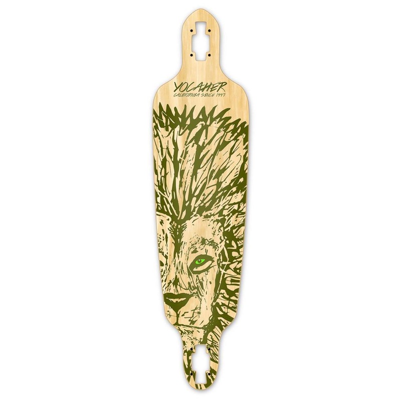 Punked Drop Through Longboard Deck – Spirit Animal LION Deck