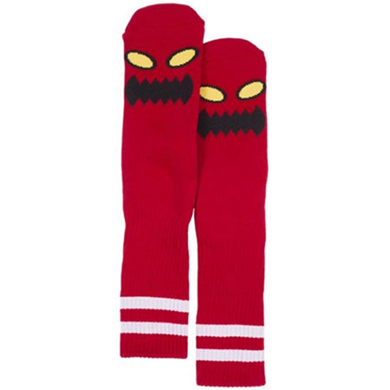 Toy Machine Monster Face Socks Red/ White One size fits all