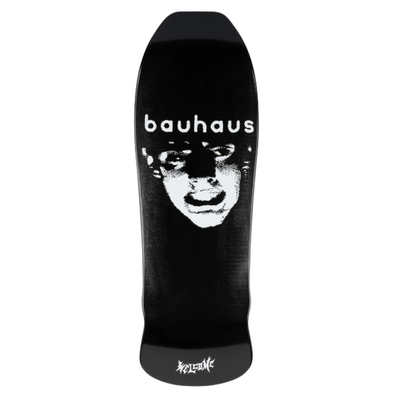 Welcome & Bauhaus Mask on Early Grab Black Dip Skateboard Deck – 10.0″ Deck Only 10.0