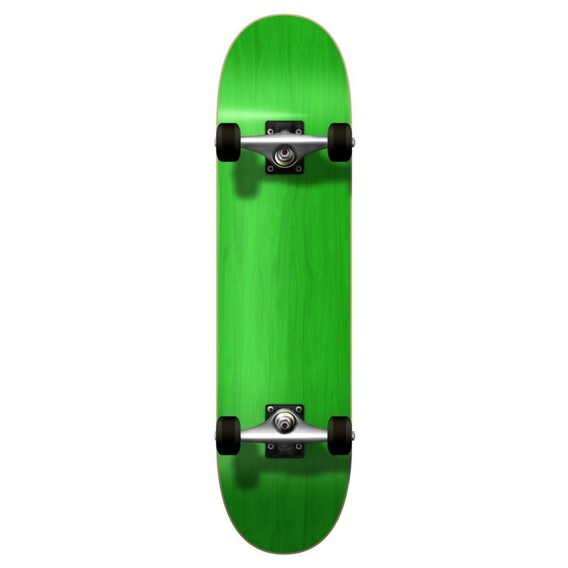 Yocaher Blank Complete Skateboard – Stained Green Complete
