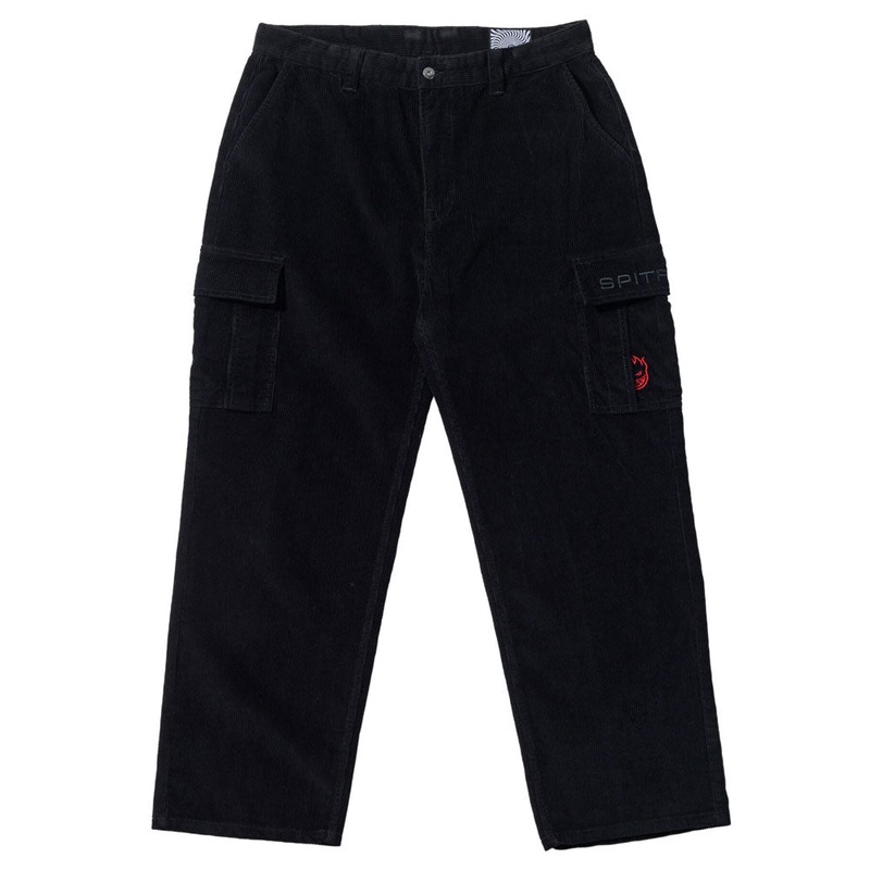 Classic 87 Corduroy Cargo Pant Black Spitfire Wheels SM