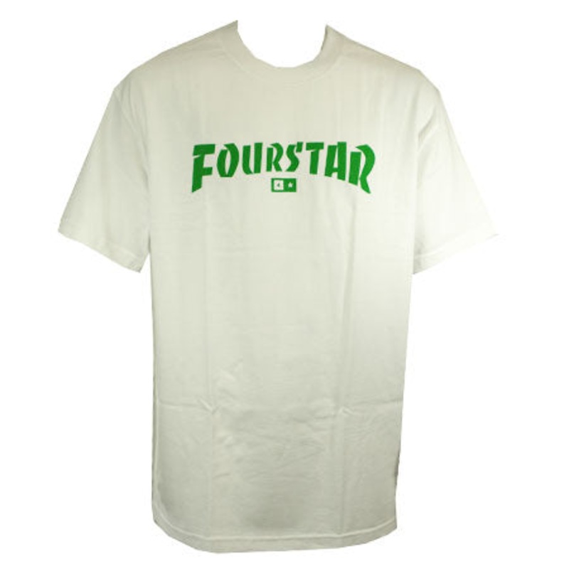 Fourstar Highspeed T Shirt White/ Green Extra Large