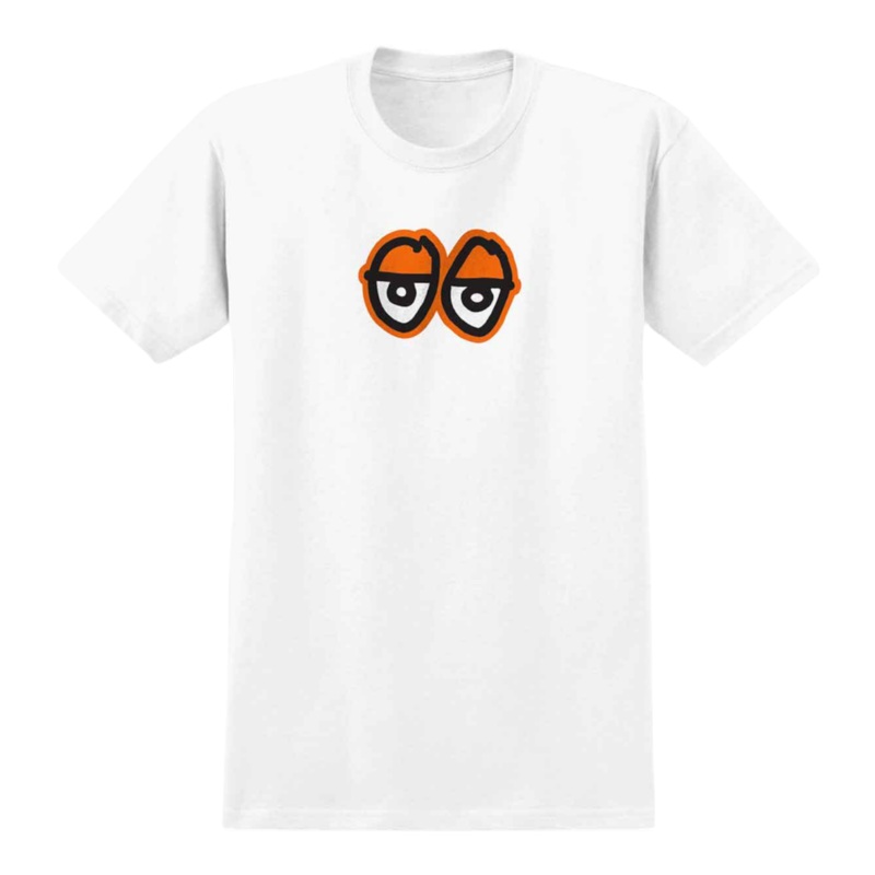 Krooked Eyes LG T Shirt White/Orange S