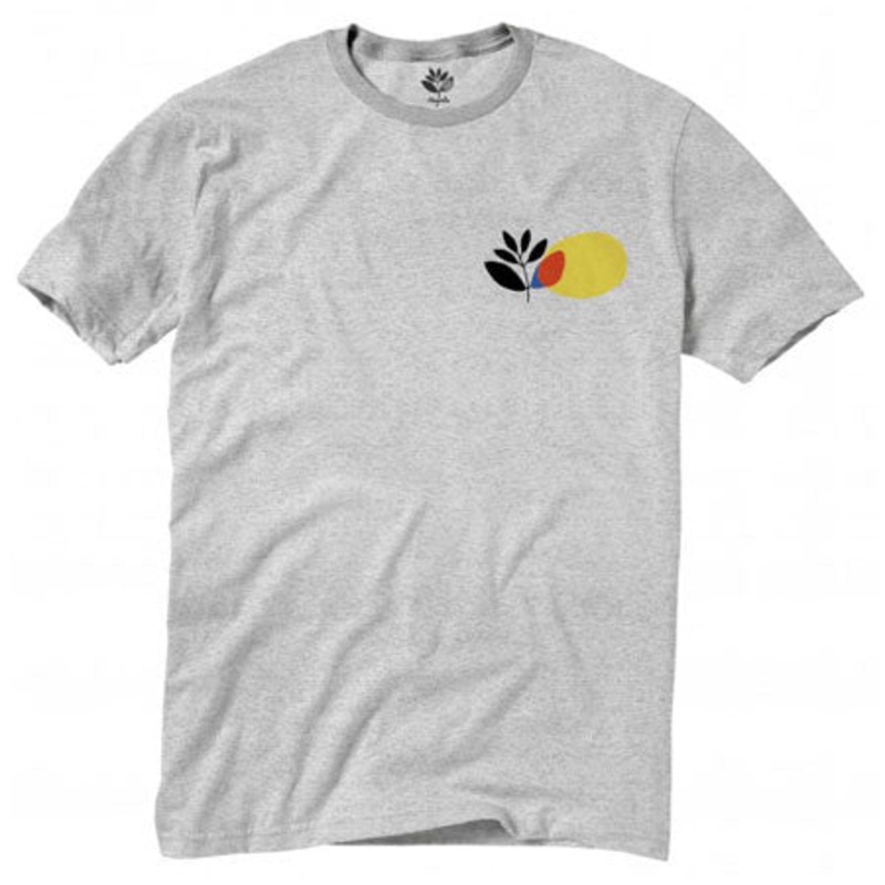 Magenta Panel T Shirt Heather Grey Medium