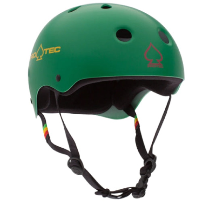 Pro-Tec Classic Skate Helmet – Matte Rasta Green Large