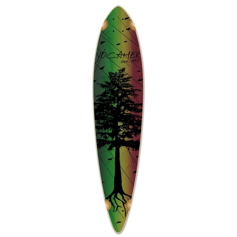 Punked Pintail Longboard Deck – In the Pines : Rasta Deck