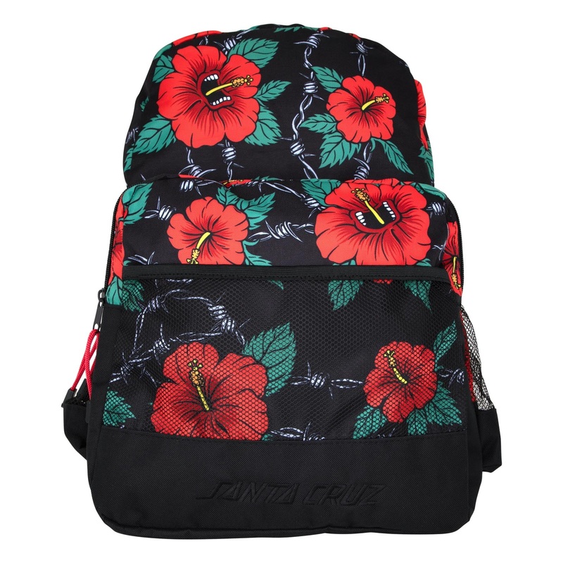 Screaming Hibiscus Santa Cruz Beach Bag Black OS