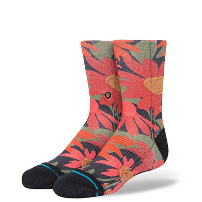 Stance Super Bloomer Kids Crew Socks Black Large