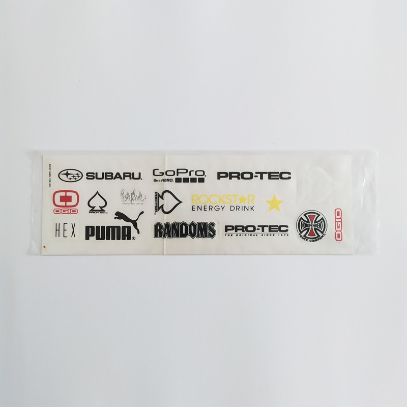 Sticker Sheet – Independent, Pro-Tec, GoPro. Puma (creased)