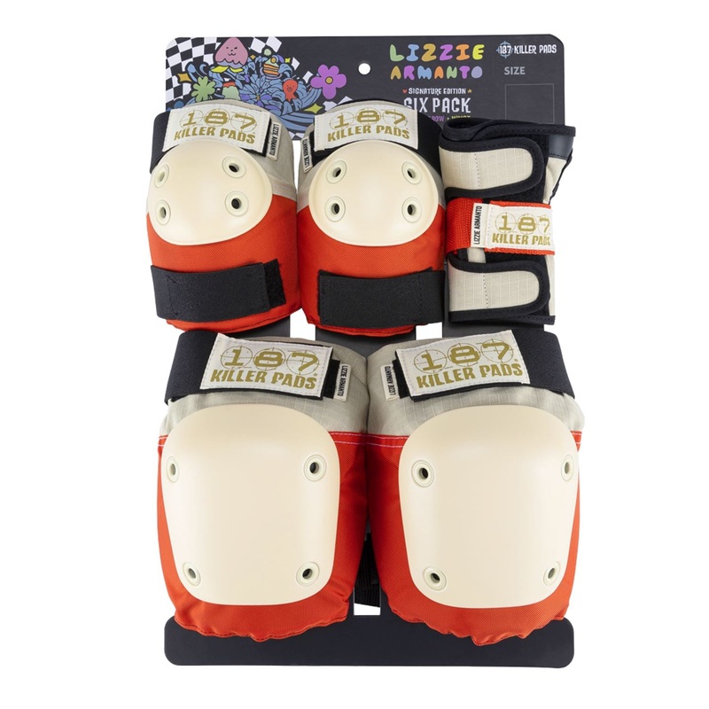 187 Killer Pads Six Pack Pad Set Lizzie Orange Junior