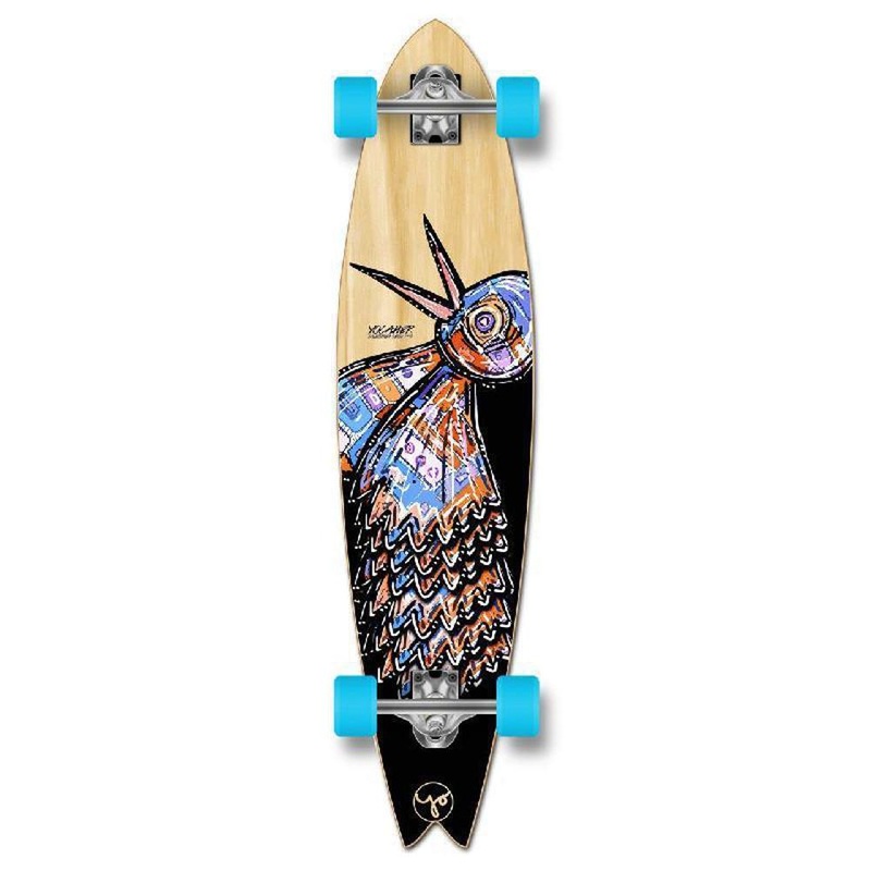 Punked The Bird Natural Fishtail Longboard Complete