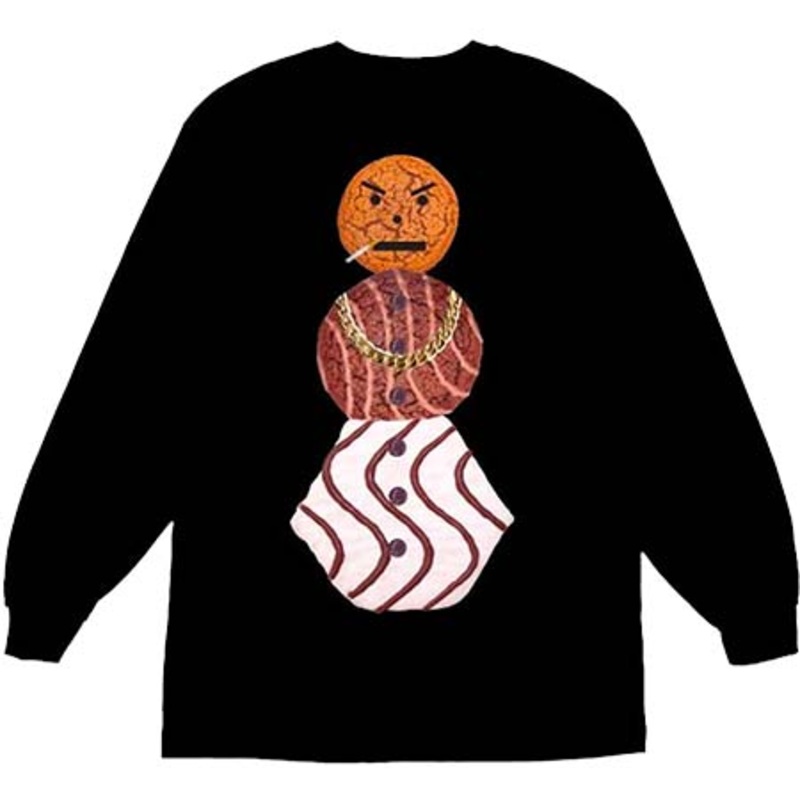 Quartersnacks Snackman Long Sleeve T Shirt Black Large