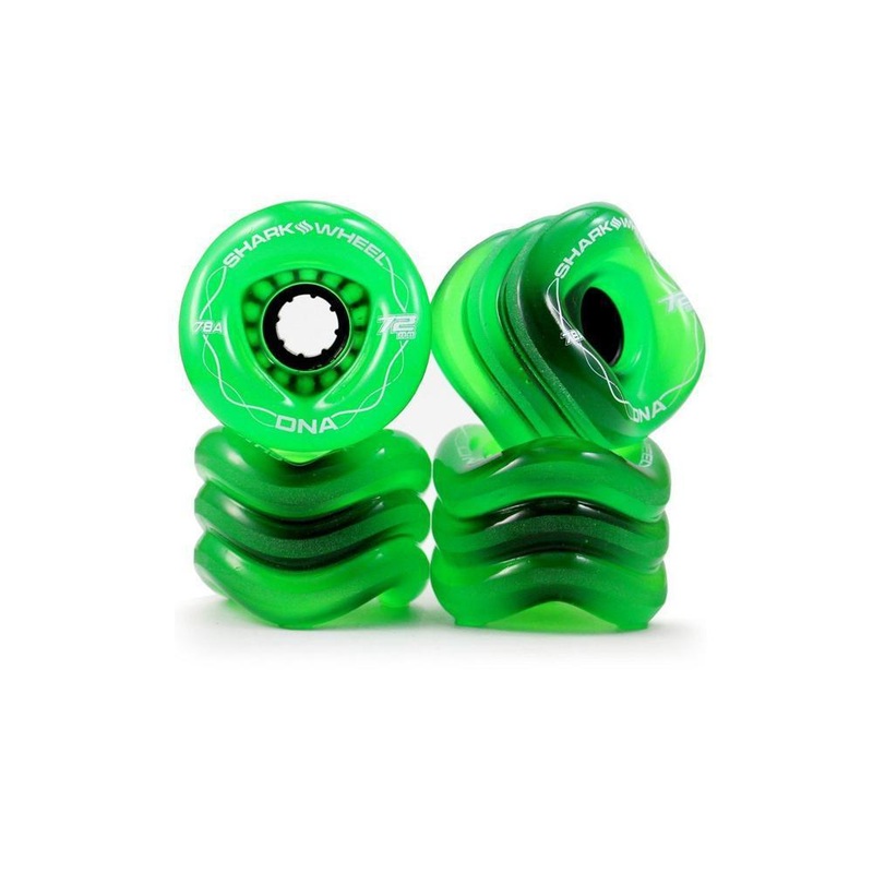 Shark Wheels Longboard – 72MM,78ATransparentGreenDNA