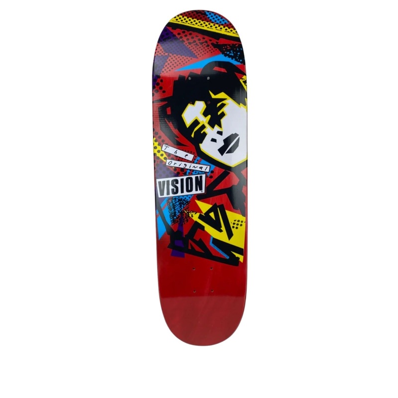 Vision Gonz popsicle shape 8.875″ x 32.75″ skateboard deck – RED