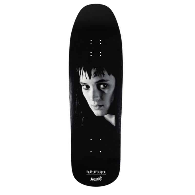 Welcome & Beetlejuice Lydia on Gaia Black/White Dip Skateboard Deck – 9.6 Deck Only 9.6