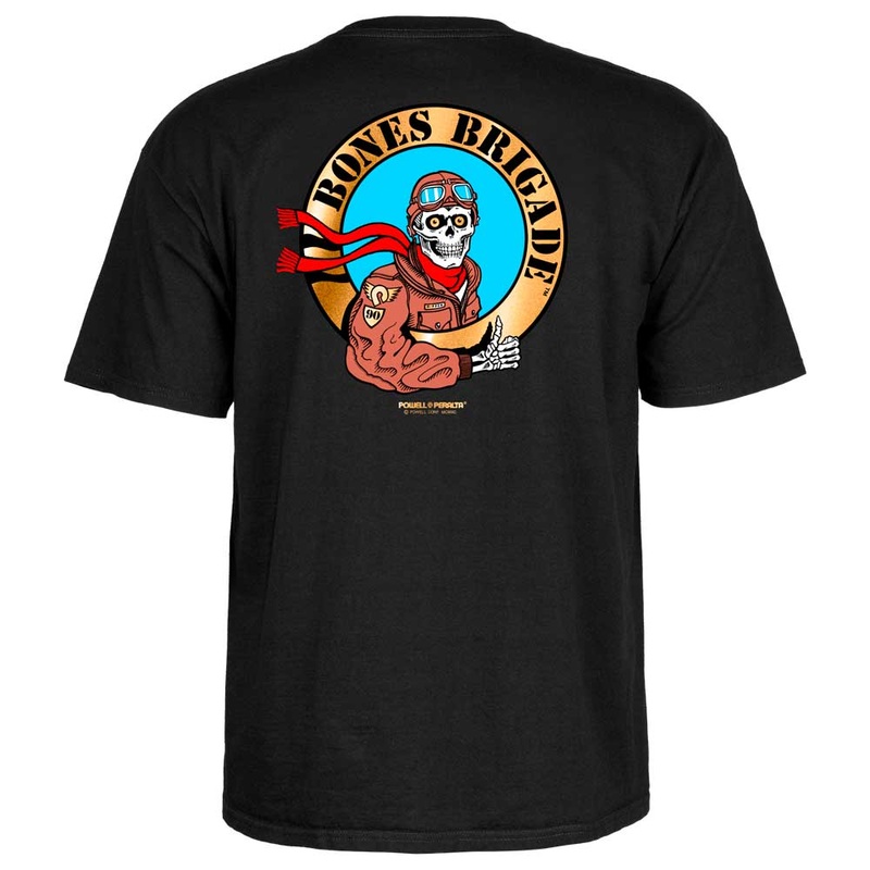 Bones Brigade Pilot Black Powell Peralta T-Shirt SM