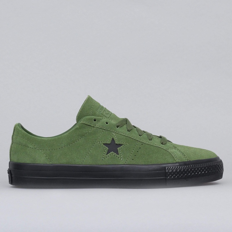 Converse One Star Pro OX Suede Shoes Cypress Green / Black / Black UK7