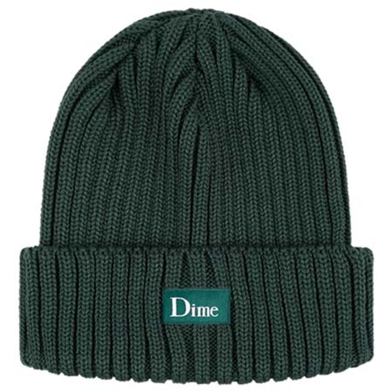 Dime Classic Rib Beanie Green One size fits all