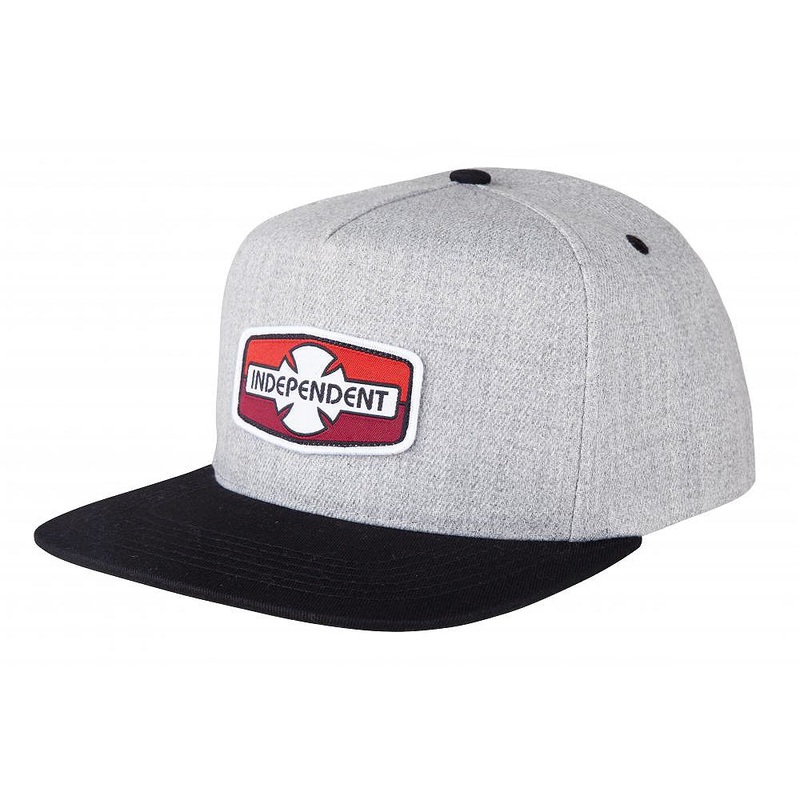 Independent O.G.B.C Rigid Snapback Cap – Charcoal Heather / Black