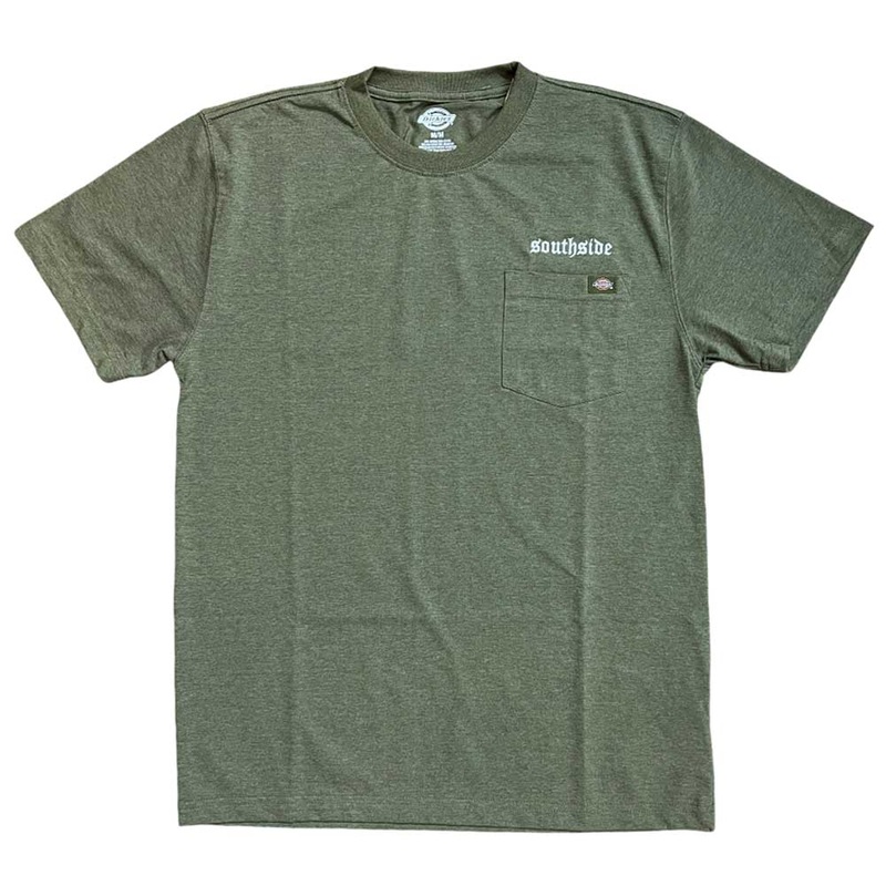 Old English Heather Algae Southside x Dickies Skateboarding Tee Embroidered SM