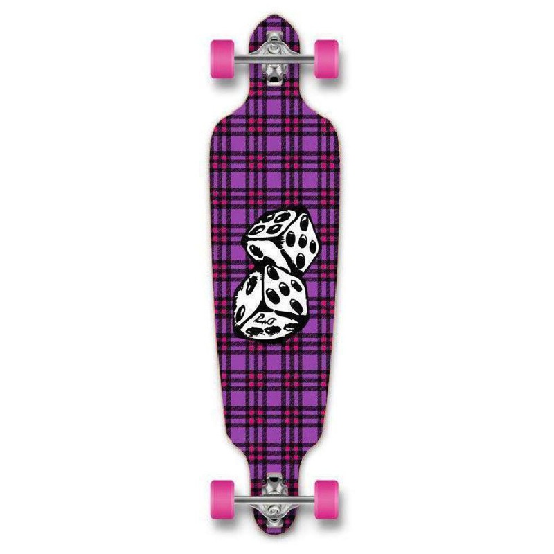 Punked Dice Drop Through 40″ Longboard – Complete Complete