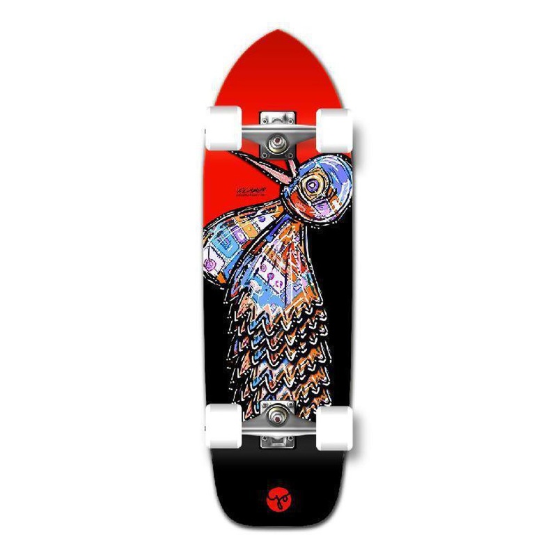 Punked Old School Longboard Complete – The Bird Series Red Complete