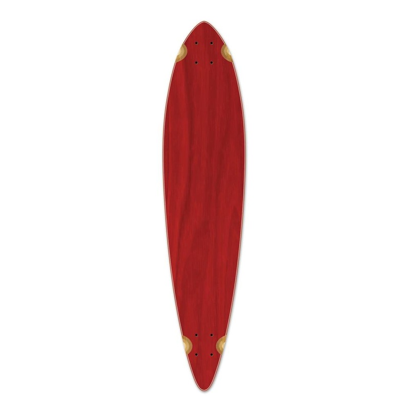 Punked Pintail Blank Longboard Deck – Stained Red Deck