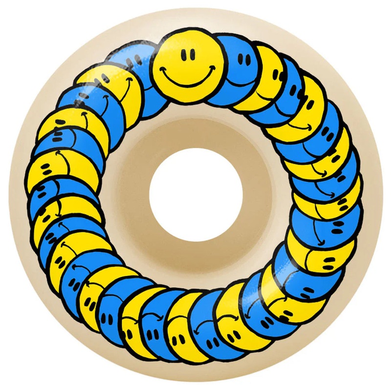 Spitfire Spanky Happy Classic Formula Four 99D Yellow Blue Wheels Natural 52mm