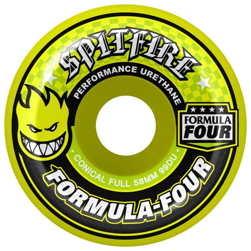 Spitfire Wheels F4 Neon Yellow Conical Full 58mm99A