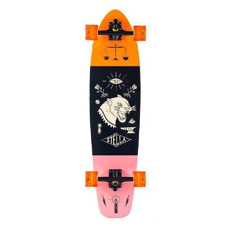 Stella Panther Kicktail 38″ Longboard Skateboard Complete