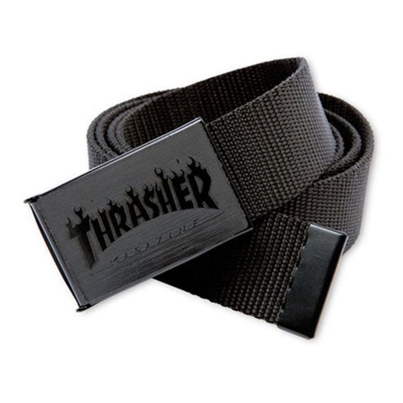 Thrasher Magazine Flame Web Belt Black One size fits all