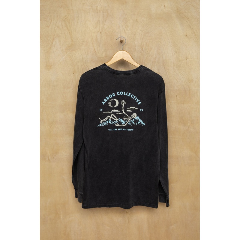 Till The End LS Tee Small Mineral Wash Black