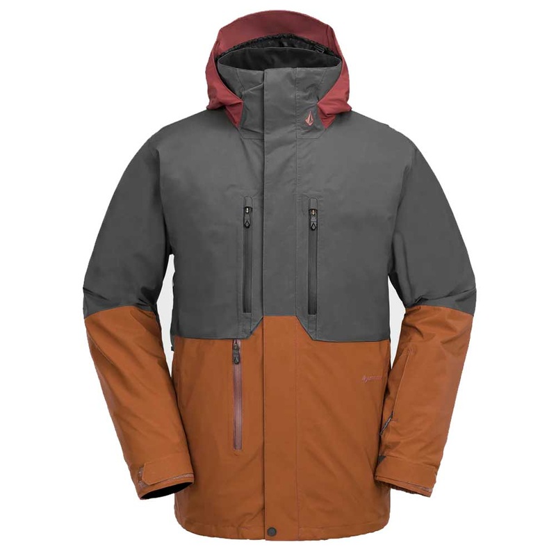 Volcom Mens RNGE Gore-Tex Jacket Medium Caramel
