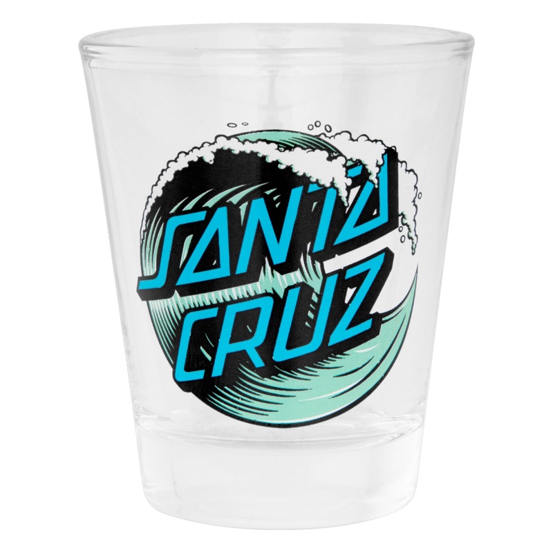 Wave Dot 2oz Santa Cruz Shot Glass Clear OS