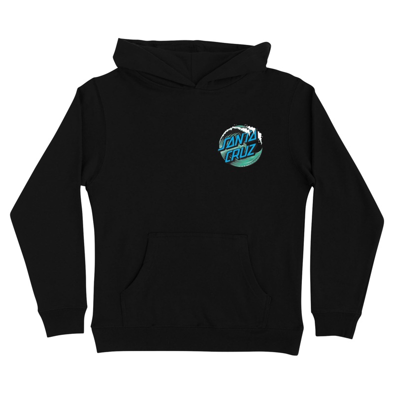 Wave Dot Youth Santa Cruz Hoodie Black S