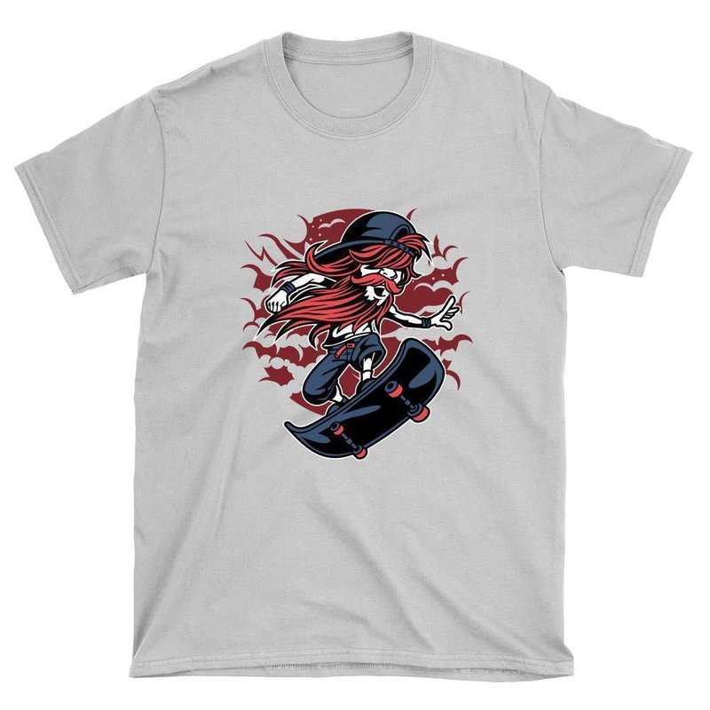 Bearded Skater T-Shirt S Sport Grey