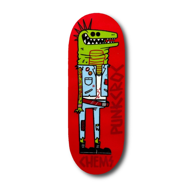 Chems “PunkCrock” Fingerboard Deck 29mm Mid-Pro Popsicle
