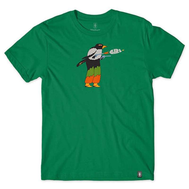 Girl Birdman T Shirt Kelly Green Large