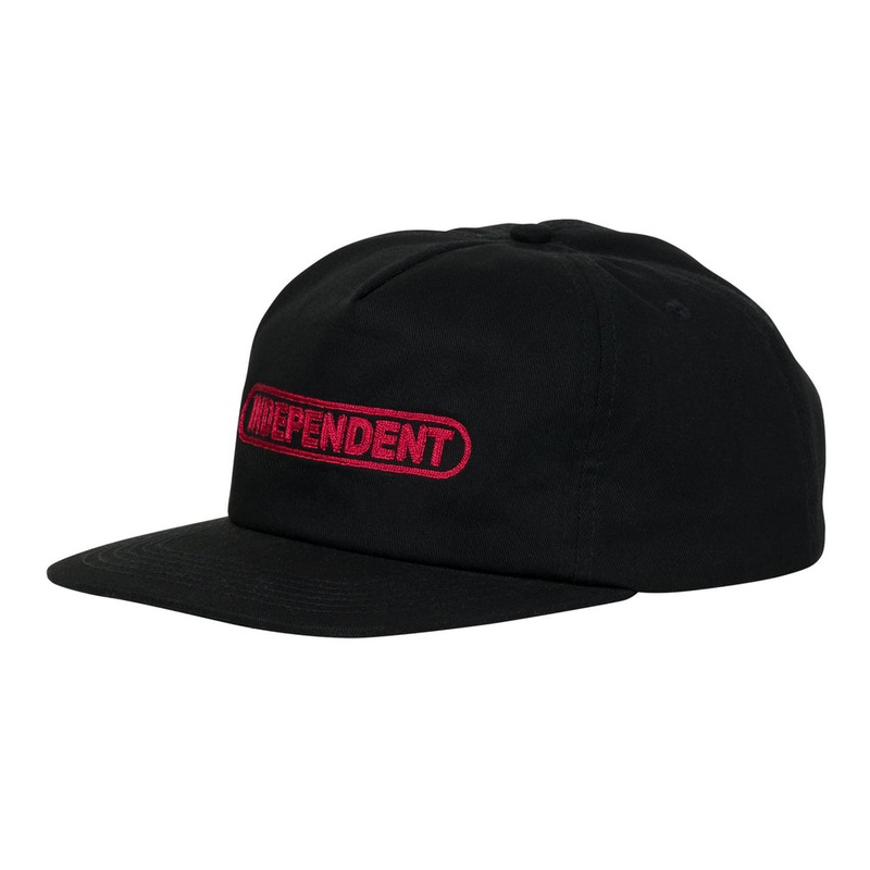 Independent Baseplate Snapback Unstructured Mid Unisex Hat – Black Black