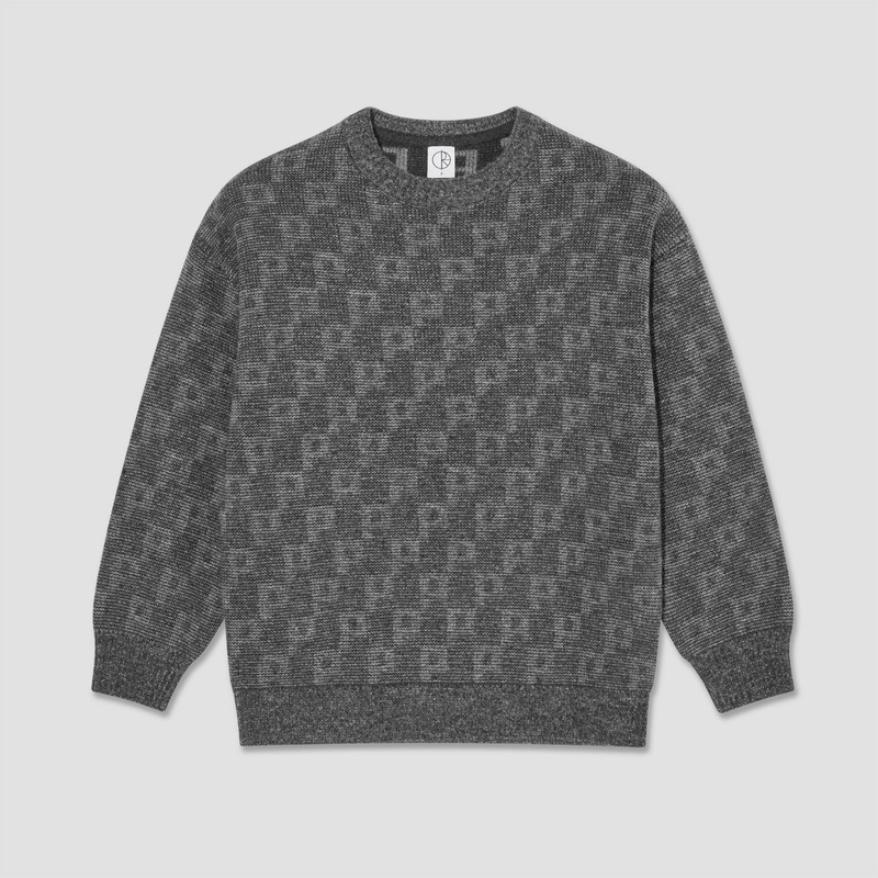 Polar George Sweater Crew P Pattern Grey S1